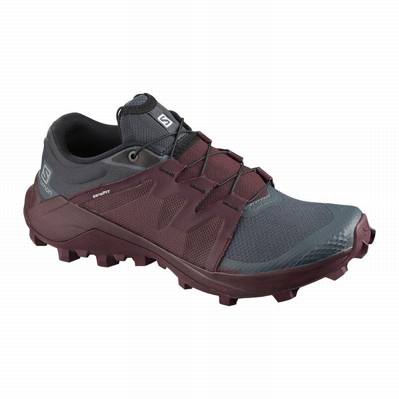 Chaussures De Trail Running Salomon Femme Bordeaux - Salomon WILDCROSS W - France (1376-STGXA)